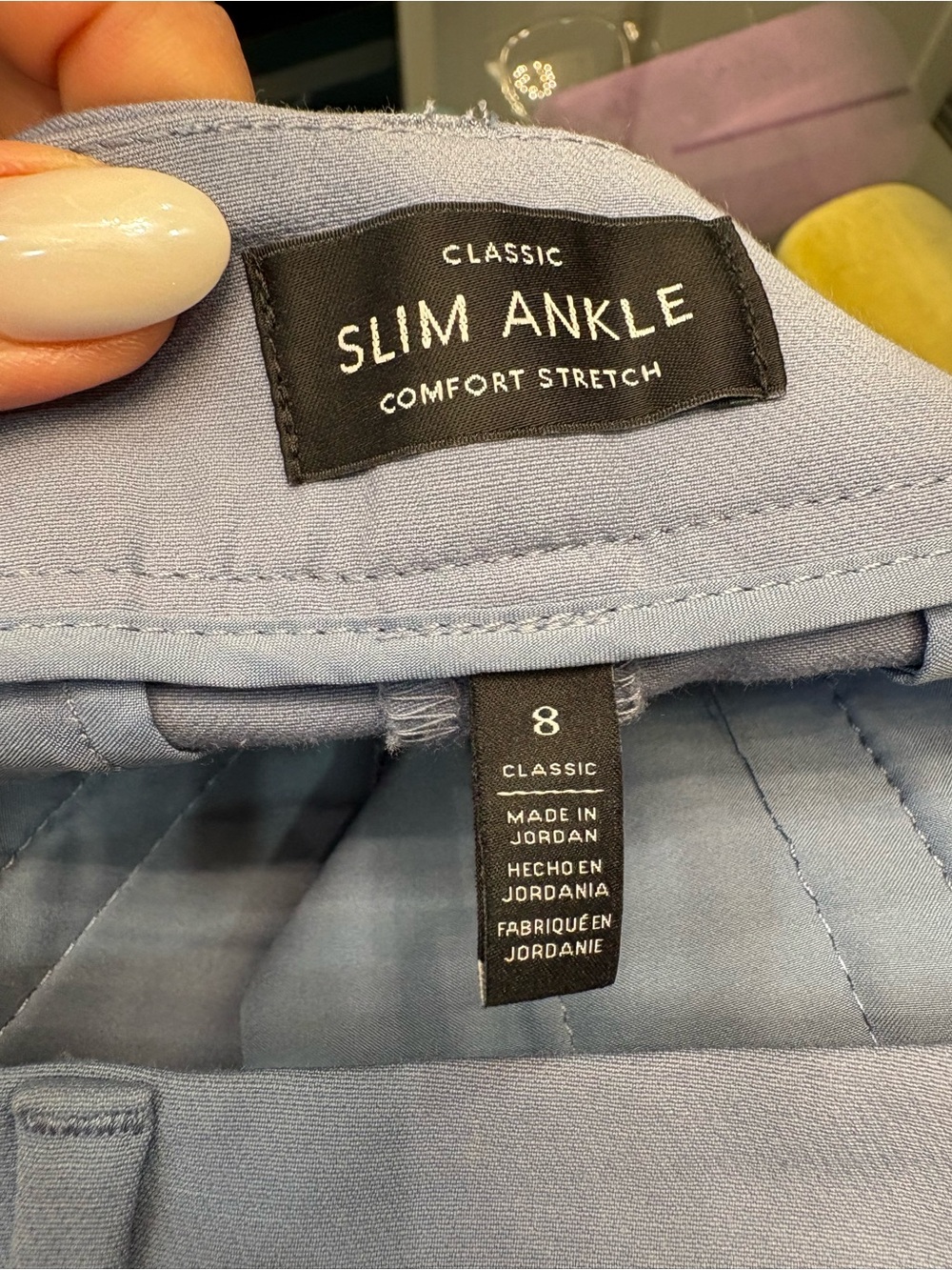 White House Black Market Light Blue Slim Ankle Pants - Picture 6 of 10